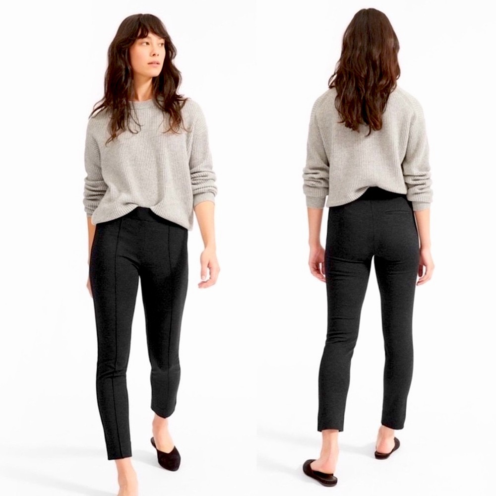 EVERLANE The Stretch Ponte Crop Pant in Black - Size 2